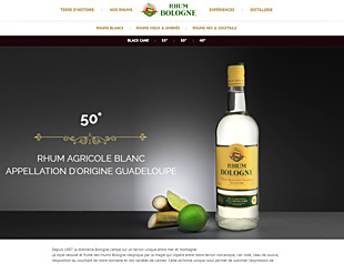 voir le site Rhum Bologne Rhum Bologne un site réalisé par AGWANET, agence de création et de maintenance de site internet en Guadeloupe